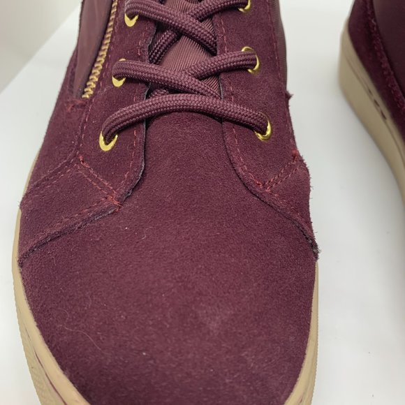 COUGAR Dublin Wine Zip UP & Lace Suede High top with Fur Lining Women's 8M - Picture 4 of 10